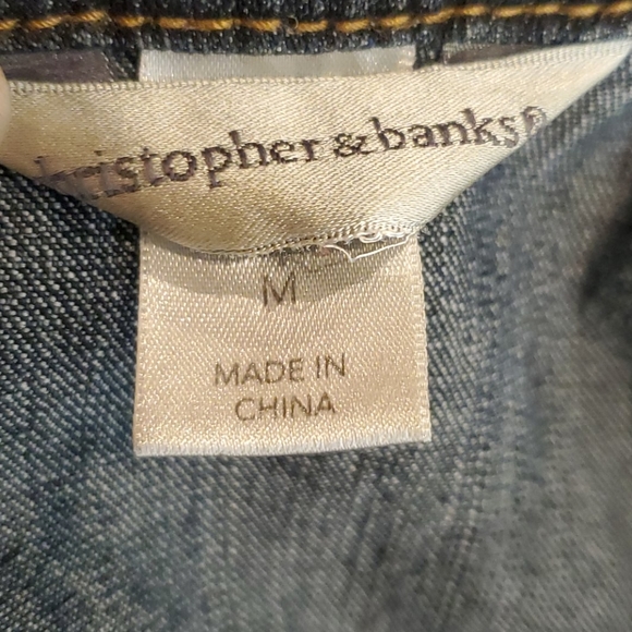 CHRISTOPHER &  BANKS Denim Jean Jacket in a size  Medium - Picture 6 of 8
